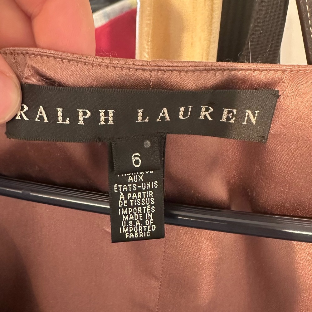 Vintage Ralph Lauren Black Label Dusty Rose Blush 100% silk dress - Picture 8 of 13